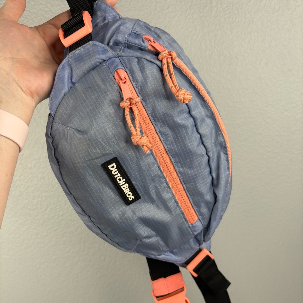 Dutch Bros Periwinkle & Peach Waistpack